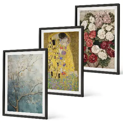 Gustav Klimt Tree of Life wall art set of three framed prints