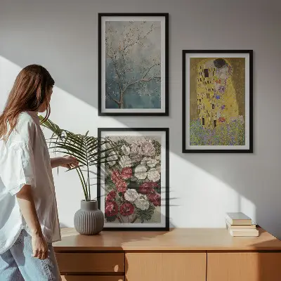 Gustav Klimt Tree of Life wall art set of three framed prints