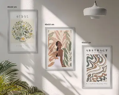 Wall art set boho minimalist pastel posters