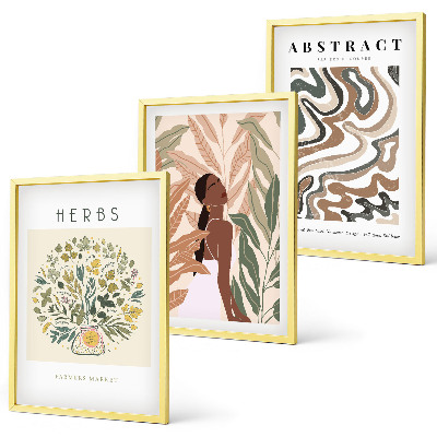 Wall art set Boho pastel minimalist posters
