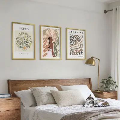 Wall art set boho minimalist pastel posters