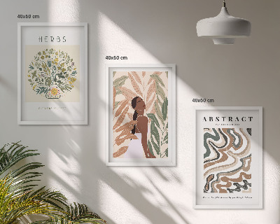Wall art set Boho pastel minimalist posters