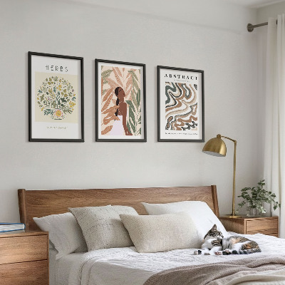Wall art set Boho pastel minimalist posters
