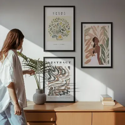 Wall art set boho minimalist pastel posters