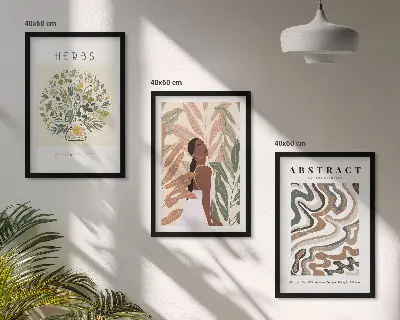 Wall art set boho minimalist pastel posters