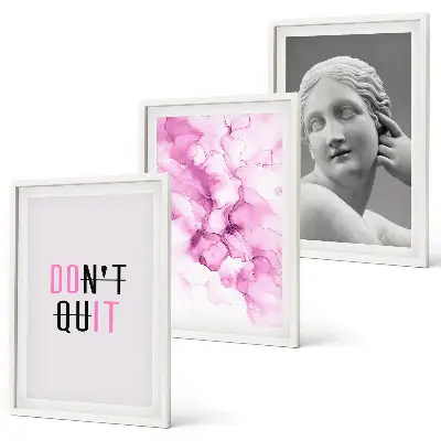 Abstract watercolor wall art three-piece sculpture set