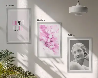 Abstract watercolor wall art three-piece sculpture set