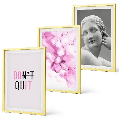 Abstract watercolor wall art three-piece sculpture set