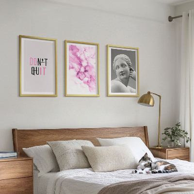 Three-piece wall art piece Abstract watercolor sculpture