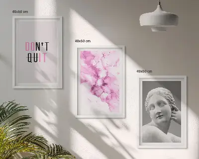 Abstract watercolor wall art three-piece sculpture set