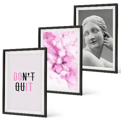 Abstract watercolor wall art three-piece sculpture set