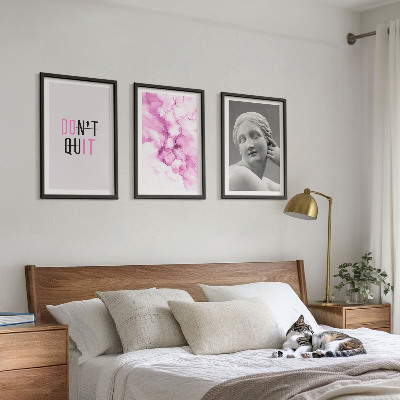 Three-piece wall art piece Abstract watercolor sculpture