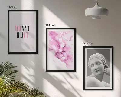 Abstract watercolor wall art three-piece sculpture set