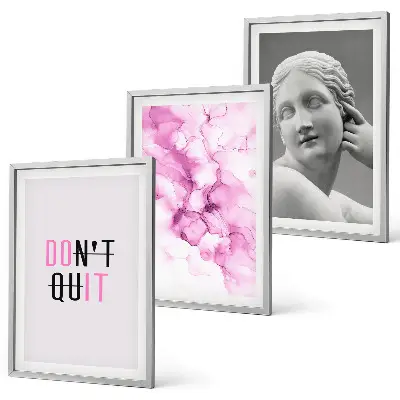 Abstract watercolor wall art three-piece sculpture set
