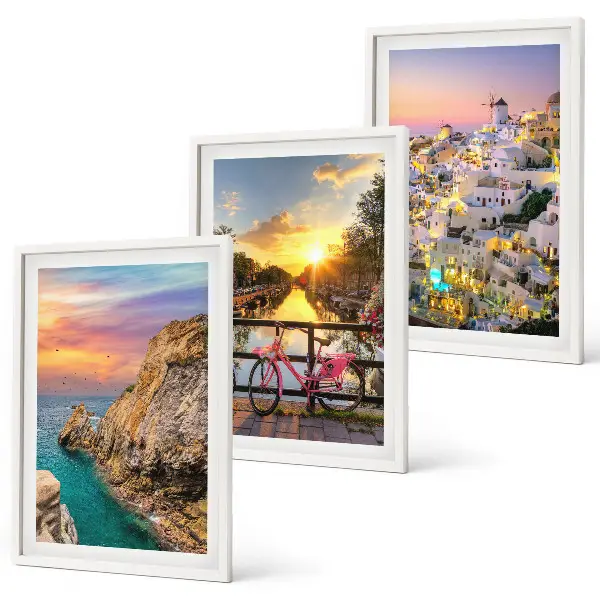 Seaside sunset three-piece wall art set seaside sunset view