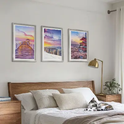 Romantic skyscapes framed wall art set of 3 pieces