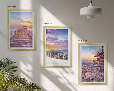 Romantic skyscapes framed wall art set of 3 pieces