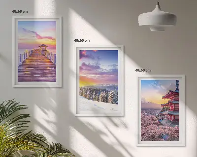 Romantic skyscapes framed wall art set of 3 pieces