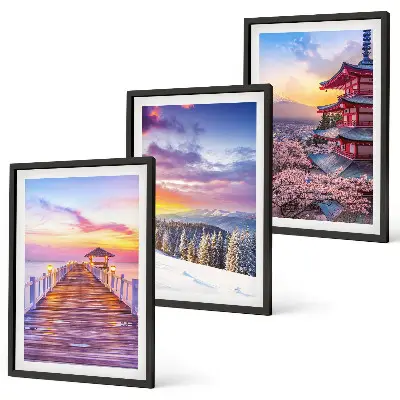 Romantic skyscapes framed wall art set of 3 pieces