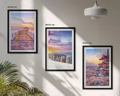 Romantic skyscapes framed wall art set of 3 pieces
