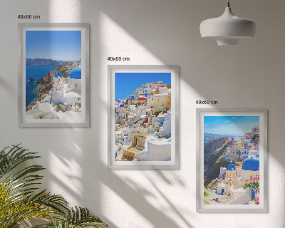 Wall art set Landscape architecture Oia Santorini