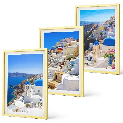 Wall art set landscape architecture in Oia Santorini