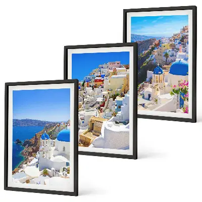 Wall art set landscape architecture in Oia Santorini