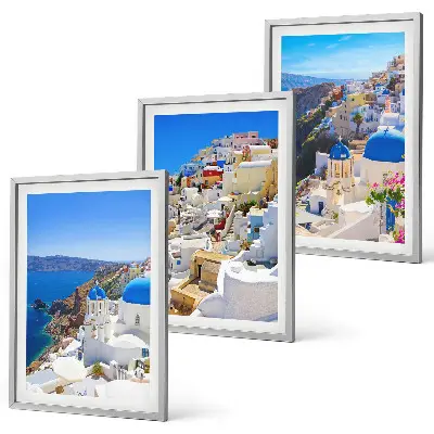 Wall art set landscape architecture in Oia Santorini