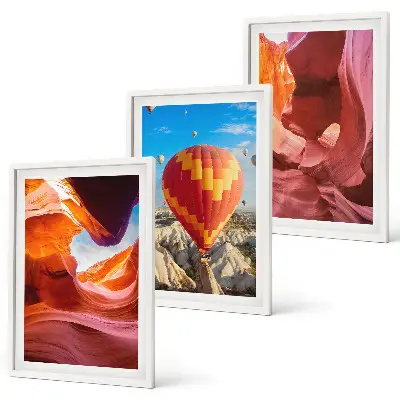Three-piece wall art set desert gorges by balloon view