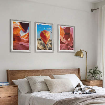 Three-piece wall art piece Desert gorges by balloon