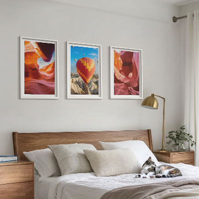 Three-piece wall art piece Desert gorges by balloon