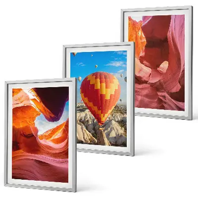 Three-piece wall art set desert gorges by balloon view