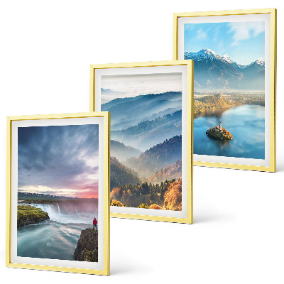 Wall art set Mountain landscapes waterfalls