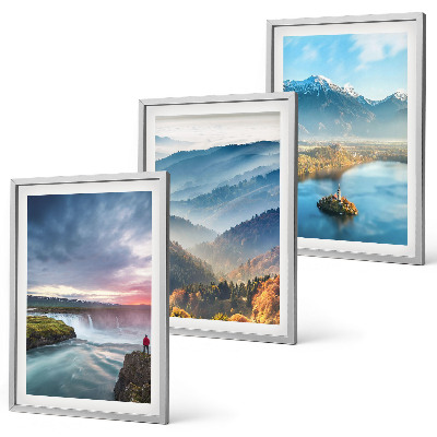 Wall art set Mountain landscapes waterfalls