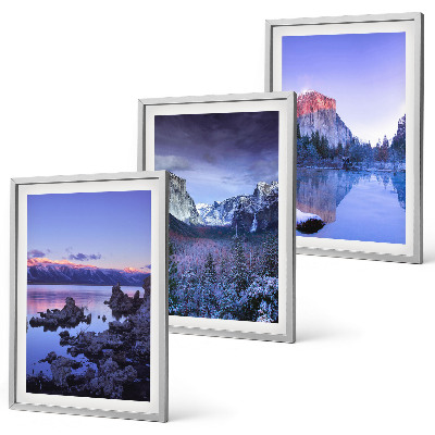 Wall art set Mountain landscapes, sunset, water