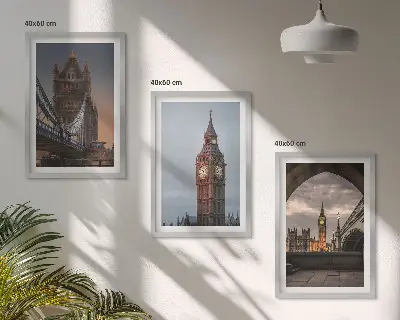 London Bridge and Big Ben wall art set set of wall art prints
