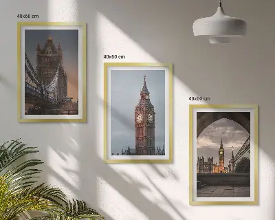 London Bridge and Big Ben wall art set set of wall art prints