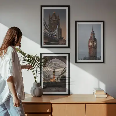 London Bridge and Big Ben wall art set set of wall art prints