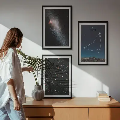 Capricorn constellation galaxy wall art set 