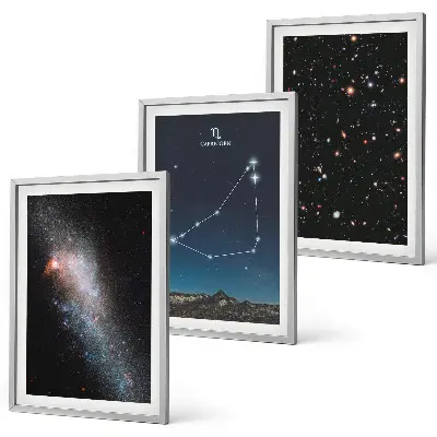 Capricorn constellation galaxy wall art set 