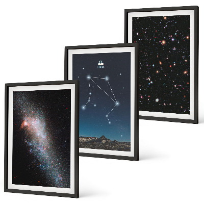 Wall art set Space galaxy Libra sky
