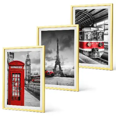 London and Paris transport wall art set featuring iconic city transit illustrations