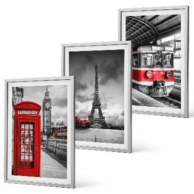 London and Paris transport wall art set featuring iconic city transit illustrations
