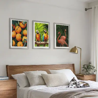 Wall art set fruity accents in the tropics theme