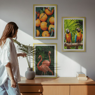 Wall art set Fruity accents in the tropics