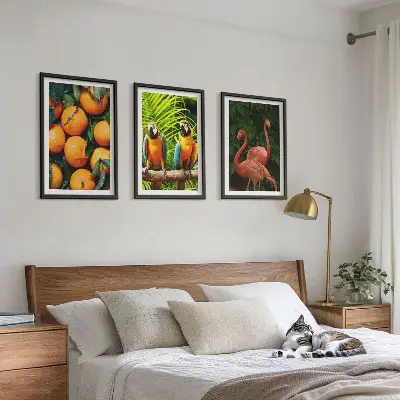 Wall art set fruity accents in the tropics theme
