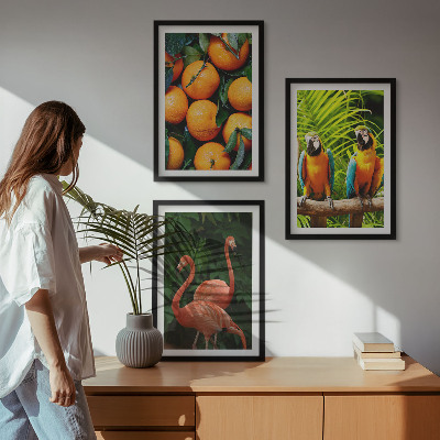 Wall art set Fruity accents in the tropics