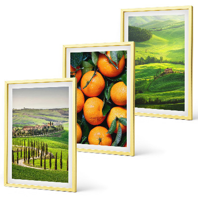 Wall art set Italy countryside landscape oranges