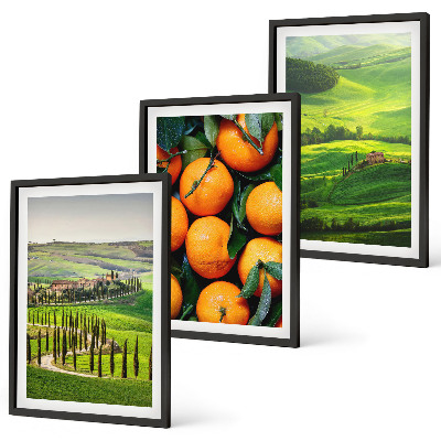 Wall art set Italy countryside landscape oranges