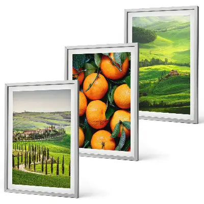 Wall art set featuring an Italian countryside landscape with oranges